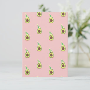 Carte Casquette d'anniversaire Avocado