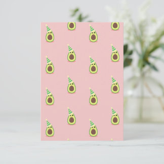 Carte Casquette d'anniversaire Avocado