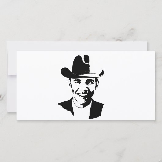 Carte Casquette de cowboy Barack Obama (Devant)