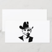 Carte Casquette de cowboy Barack Obama (Devant / Derrière)
