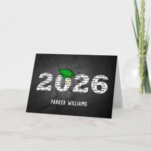 Carte Casquette de fin d'études Green 2025 sur Black Roc