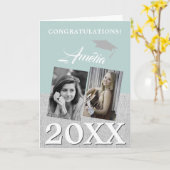 Carte Casquette de fin d'études Rustique 2 (Fleur jaune)