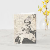 Carte Casquette de journal Gal (Fleur jaune)