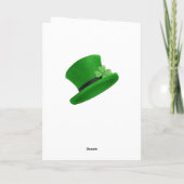 Carte Casquette de lutin de Jour de la Saint Patrick (Dos)