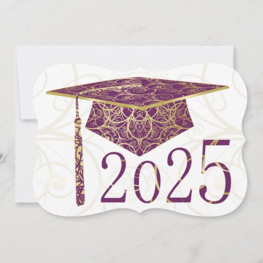 Carte Casquette Floral Purple and Gold 2025 (Devant)