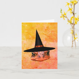 Carte Casquette Halloween pour sorcière de crapaud
