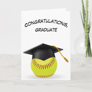 Carte Casquette noire sur un softball jaune