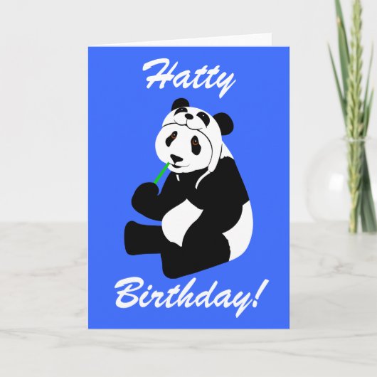 Carte Casquette Panda (anniversaire) (Devant)