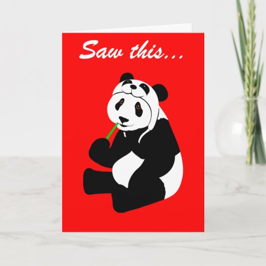 Carte Casquette Panda (anniversaire) (Devant)