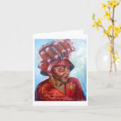 Carte Casquette rouge d'église (Fleur jaune)