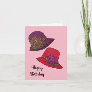 Carte Casquette rouge et violet