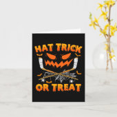 Carte Casquette Trick Ou Traiter Amusant Hockey Sur Glac (Fleur jaune)