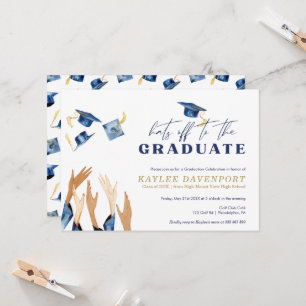 Carte Casquettes de diplômes hors casquette motif 