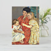 Carte Cassatt : Mère et Sara admirant le bébé (Debout devant)