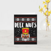 Carte Casse-noisette Deez Nuts Drôle Cadeau de Noël Méch (Fleur jaune)
