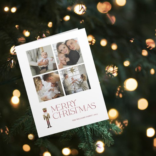 Carte Casse-Noisette moderne Joyeux Noël 4 Photo de fami