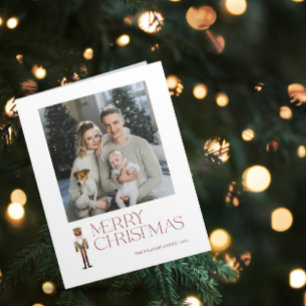 Carte Casse-Noisette moderne Joyeux Noël Photo de famill