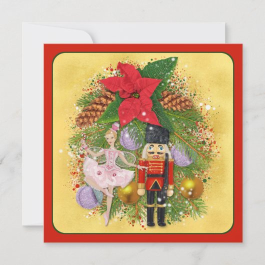 Carte Casse-Noisette Soldat Plum Fée Noël (Devant)