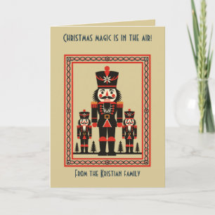 Carte Casse-Noisette Soldats Jouets Noël Nordique Minima