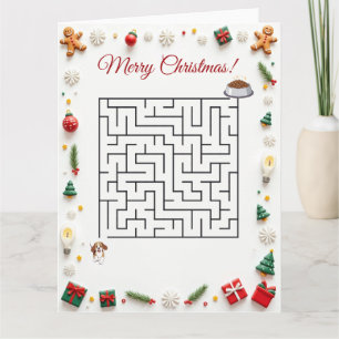 Carte Casse-tête de Noël de chien Beagle mignon Puzzle d