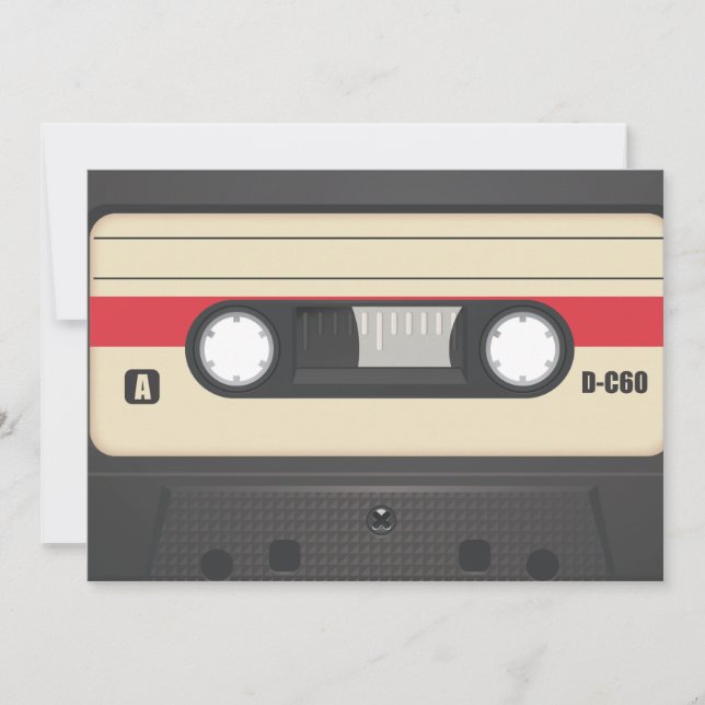 Carte Cassette Audio - Rouge Coucher de Soleil (Devant)