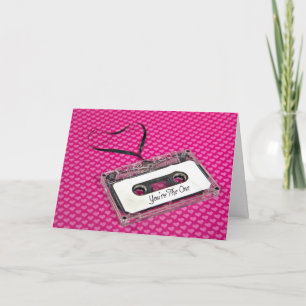 Carte Cassette de l'anniversaire avec cœur