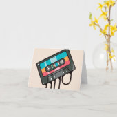 Carte cassette de musique colorée (Fleur jaune)