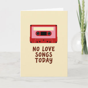 Carte cassette No Love Songs Today