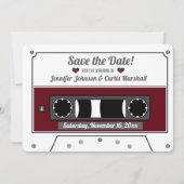Carte Cassette Vin Rouge Mariage Sauvegarder la Da (Devant)