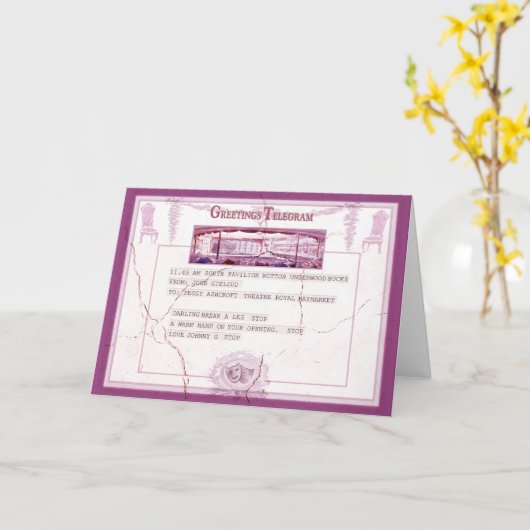 Carte Cassez une jambe (Fleur jaune)