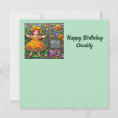 Carte CASSIDY ~ Joyeux anniversaire ~ Fleurs ~ (Dos)