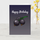 Carte Cassis Anniversaire (Fleur jaune)