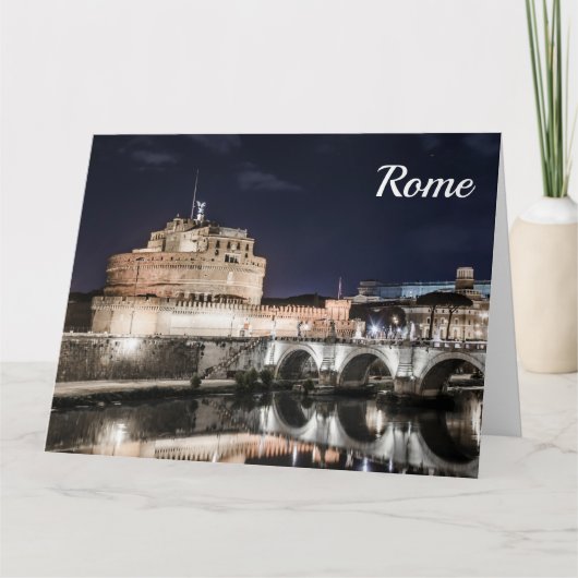 Carte Castel Sant Angelo la nuit à Rome (Devant)