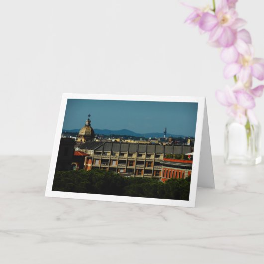 Carte Castel Sant Angelo vue sur Parco Adriano, Rome (Orchidée)