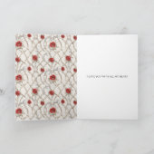 Carte Castle Red Royal Romantic Roses Horse (Intérieur)