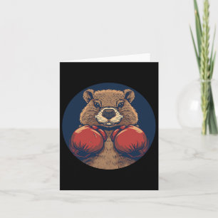Carte Castor De Boxe Dynamique Avec Gants Pour Un S Puis
