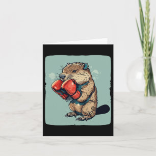 Carte Castor De Boxe Gras Pour Un Style Dur Et Sportif