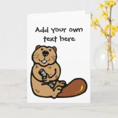 Carte Castor de dessin pour la Journée internationale du (Fleur jaune)