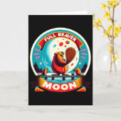 Carte Castor de pleine lune (Fleur jaune)