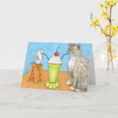 Carte Cat 365 funny Greeting Card (Fleur jaune)