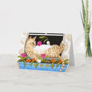 Carte Cat 451 funny Greeting Card