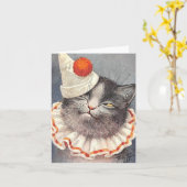 Carte Cat Clown by Arthur Thiele (Fleur jaune)