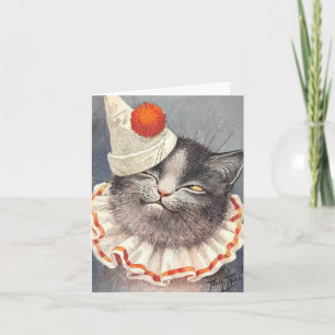 Carte Cat Clown by Arthur Thiele