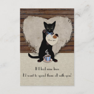 Carte Cat Coffee Valentine