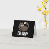 Carte Cat Daddy | Funny Amoureux des chats Pour Fête des (Fleur jaune)