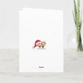 Carte Cat de Noël COVID No Kisses Salutation de vacances (Dos)