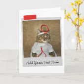 Carte Cat Doctor Funny Card (Fleur jaune)