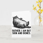 Carte Cat Father I Am But Skin And Bones (Fleur jaune)