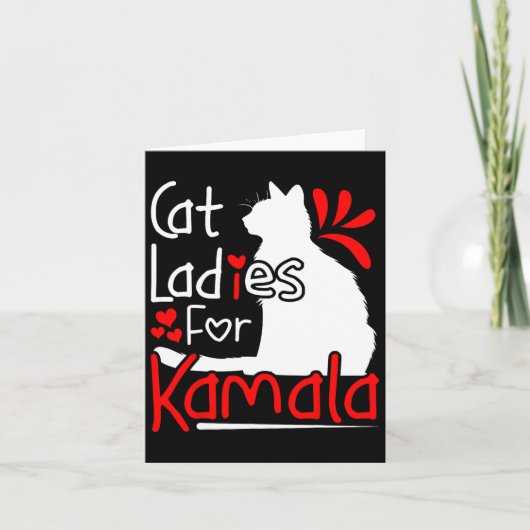 Carte Cat Ladies For Kamala Silhouette Graphic (Devant)