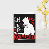 Carte Cat Ladies For Kamala Silhouette Graphic (Fleur jaune)